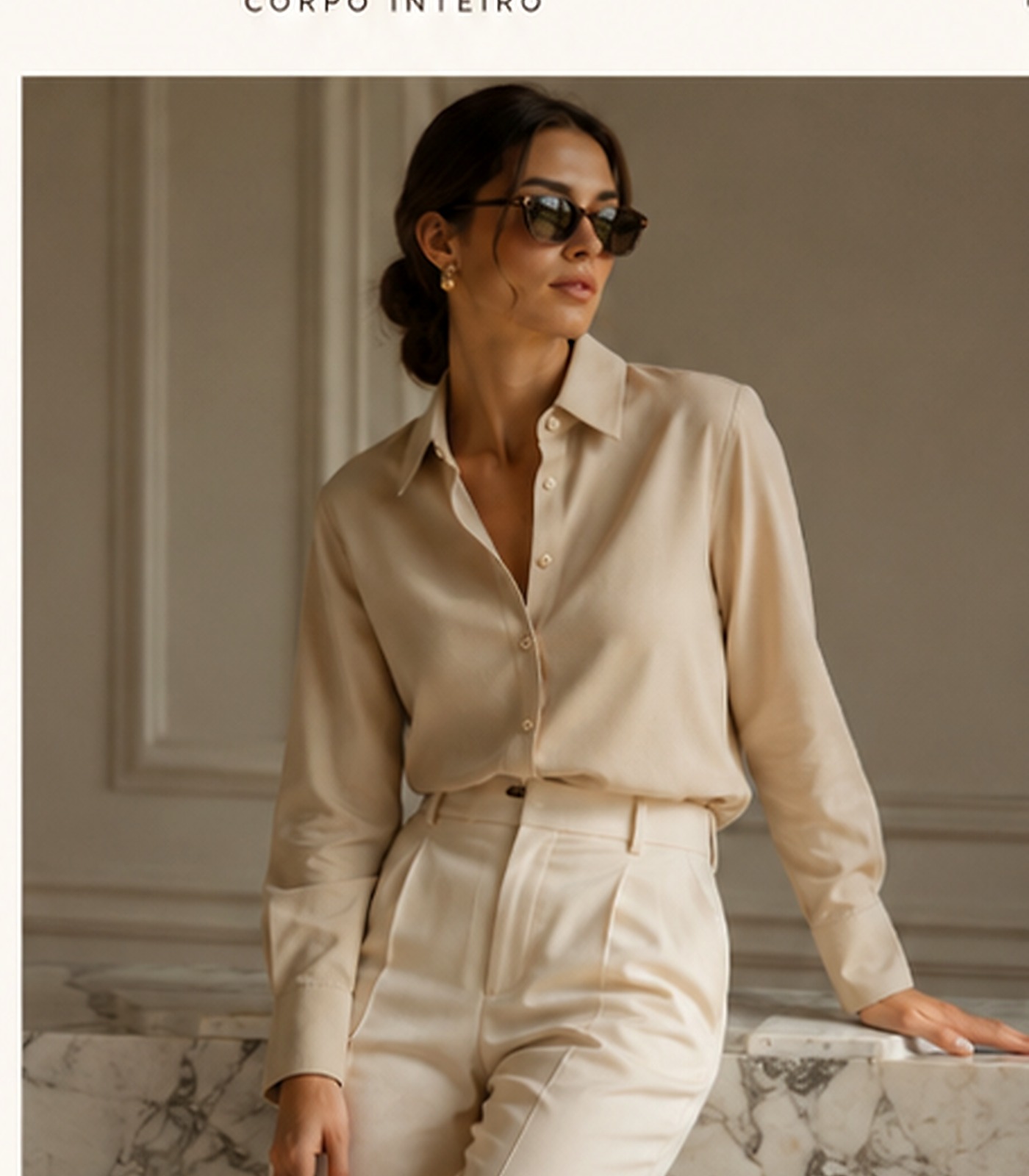 Roupas elegantes para trabalhar sem perder leveza Shizue